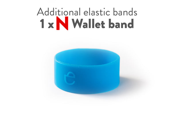 N Wallet - silicon elastic band - wood, metal, carbon fiber, plexi